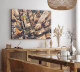 Paul Sinus Wandbild 120x80cm New York aus der Vogelperspektive Wolkenkratzer Hochhäuser