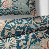 Sinus Art Bettwäsche 135x200 cm + 80x80 cm – florales Vintage-Design in Türkis, Creme und Rost – Mikrofaser – weich, atmungsaktiv & pflegeleicht