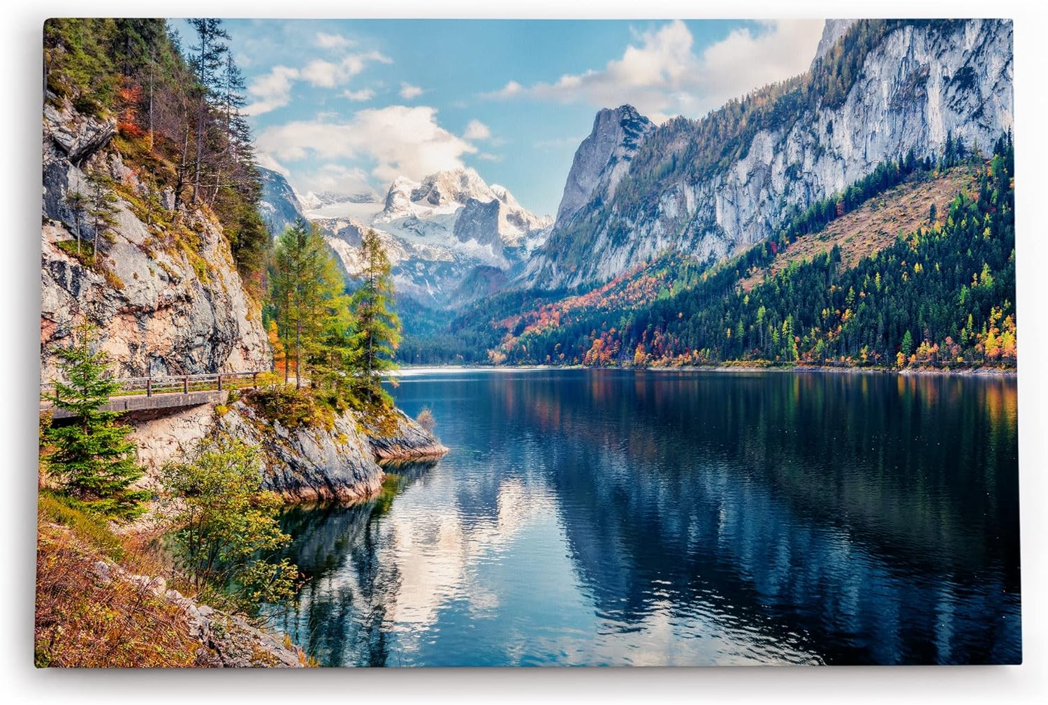 Paul Sinus Wandbild 120x80cm Pragser Wildsee Alpen Italien Bergsee See Berge