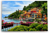 Paul Sinus Wandbild 120x80cm Comer See Italien Häuser Boote Berge Natur