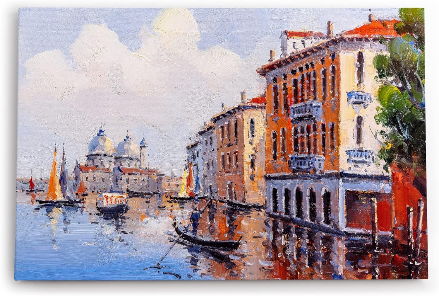 Paul Sinus Wandbild 120x80cm Venedig Gondel Kunstvoll Farben Abstrakt Italien