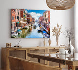 Paul Sinus Wandbild 120x80cm Italien Venedig Boote Altstadt Kanal Sommer