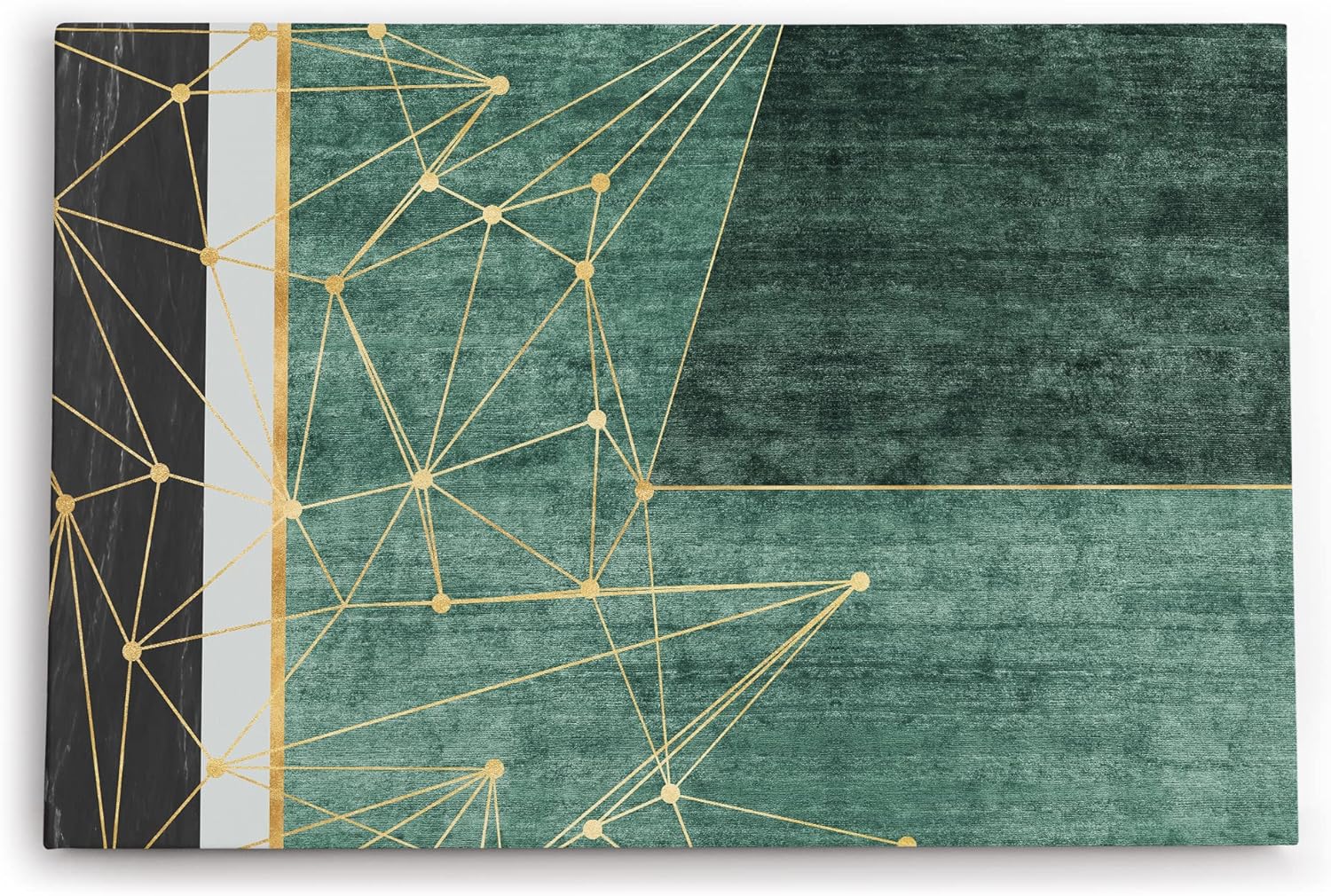 Wandbild 120x80cm Geometrische Kunst Grau Modern Kunstvoll