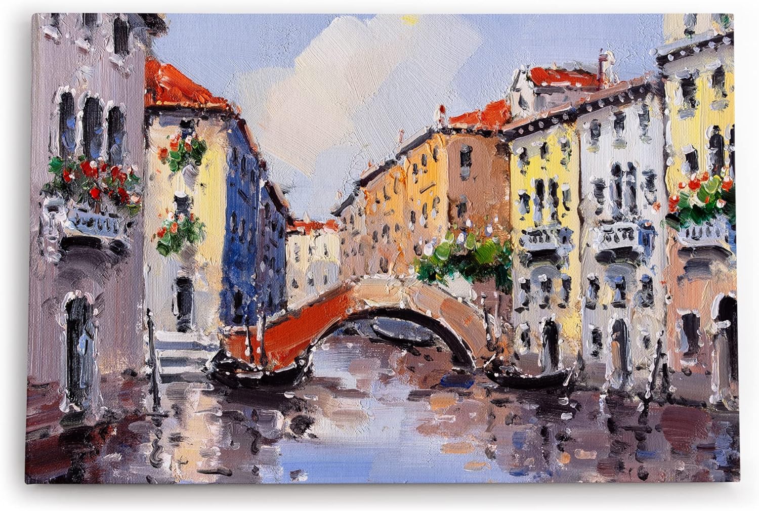 Paul Sinus Wandbild 120x80cm Italien Venedig Gondel Brücke Abstrakt Kunstvoll