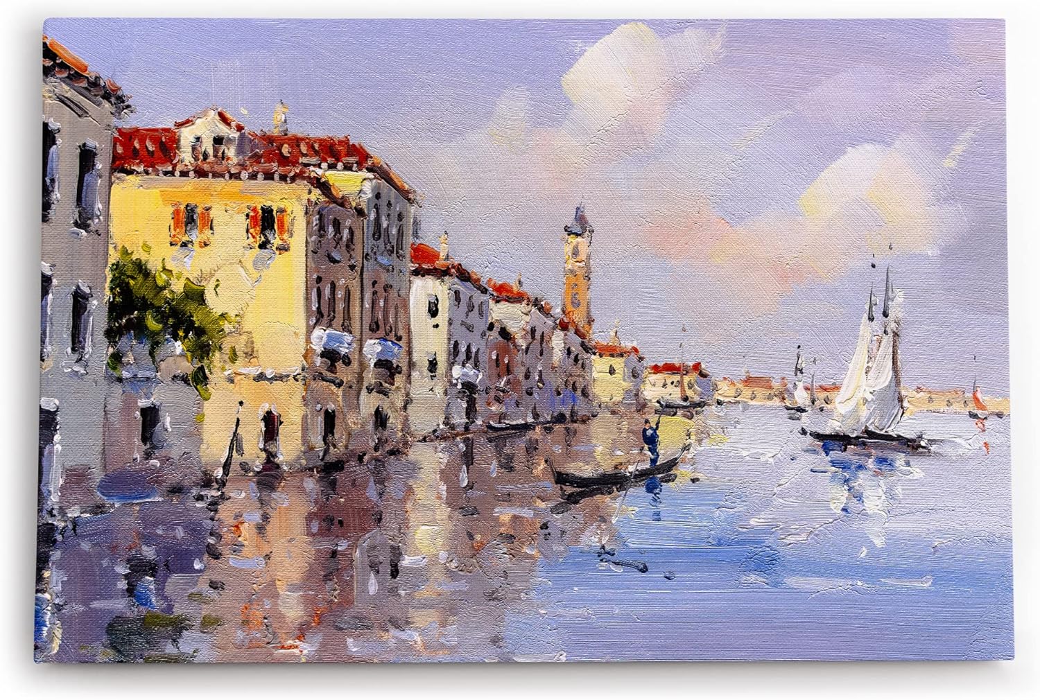 Paul Sinus Wandbild 120x80cm Italien Venedig Gondel Boote Abstrakt Kunstvoll