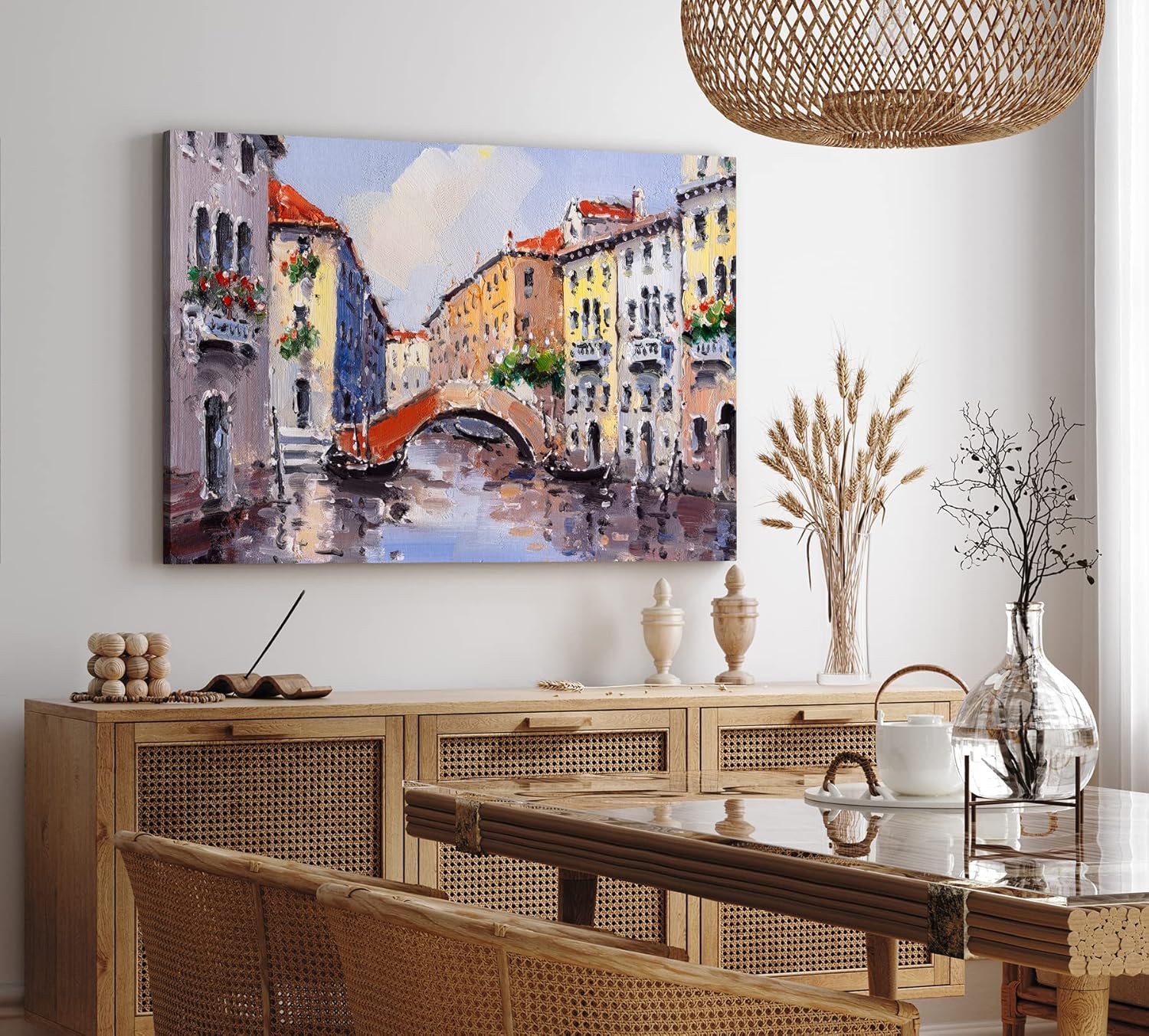 Paul Sinus Wandbild 120x80cm Italien Venedig Gondel Brücke Abstrakt Kunstvoll