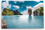 Paul Sinus Wandbild 120x80cm Insel in Thailand Meer Sonnenschein Felsen Berge