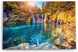 Paul Sinus Wandbild 120x80cm Wasserfälle Wasser Natur See Süden Sonnenschein