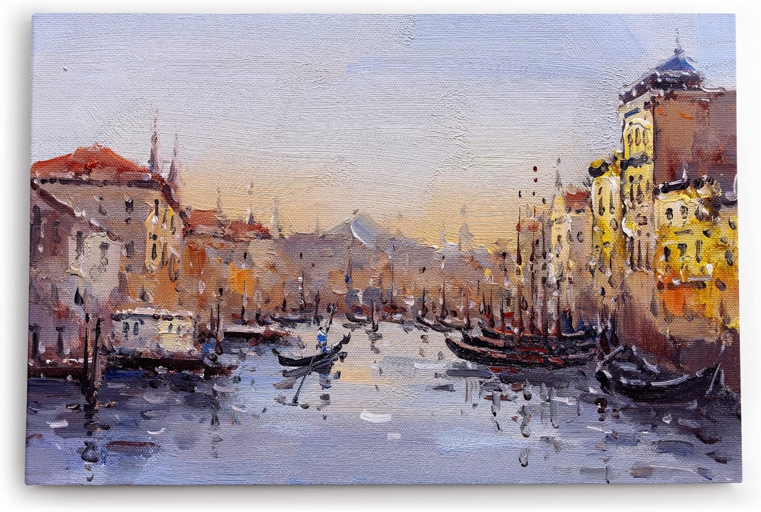 Paul Sinus Wandbild 120x80cm Abstrakt Kunstvoll Venedig Italien Gondel Malerisch