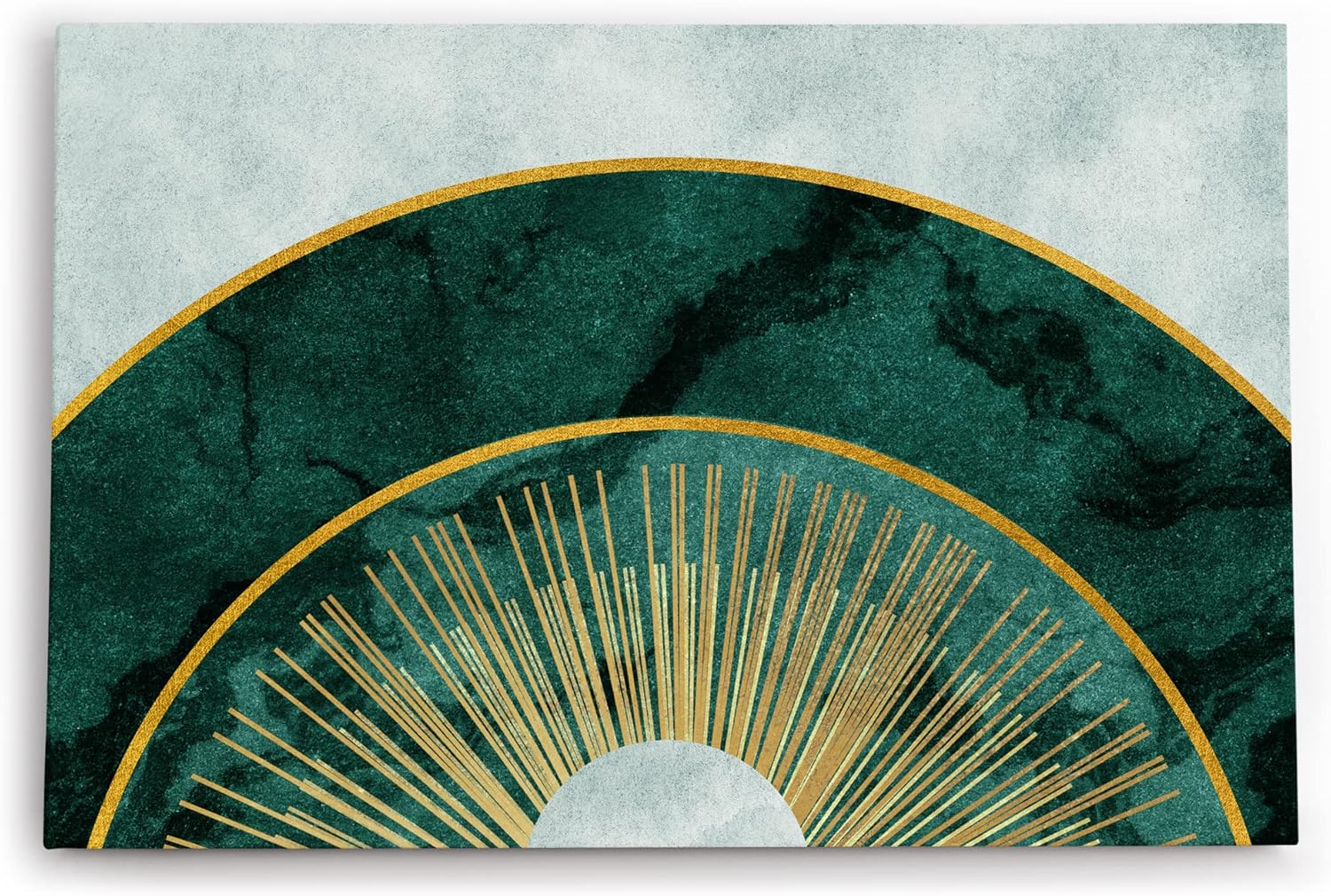 Wandbild 120x80cm Abstrakte Kunst Minimal Kreise Schwarz Modern