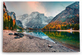 Paul Sinus Wandbild 120x80cm Pragser Wildsee Alpen Italien Bergsee See Berge