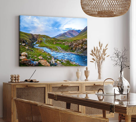 Paul Sinus Wandbild 120x80cm Bach in den Alpen Berge Berglandschaft Gebirge