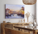 Paul Sinus Wandbild 120x80cm Abstrakt Kunstvoll Venedig Italien Gondel Malerisch