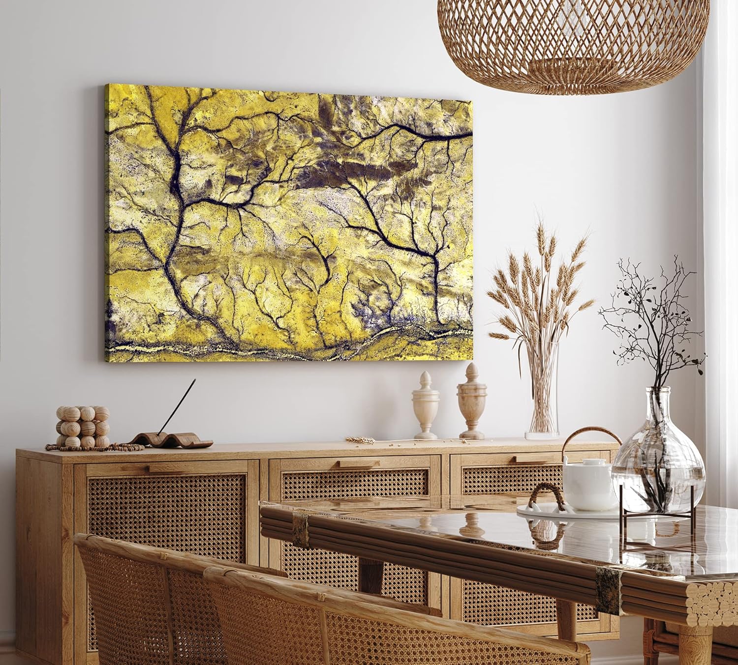 Paul Sinus Wandbild 120x80cm Luftaufnahme von der Erde Vogelperspektive Flussadern