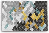 Paul Sinus Wandbild 120x80cm Dekoratives Bild Schuppenmuster Minimal Modern