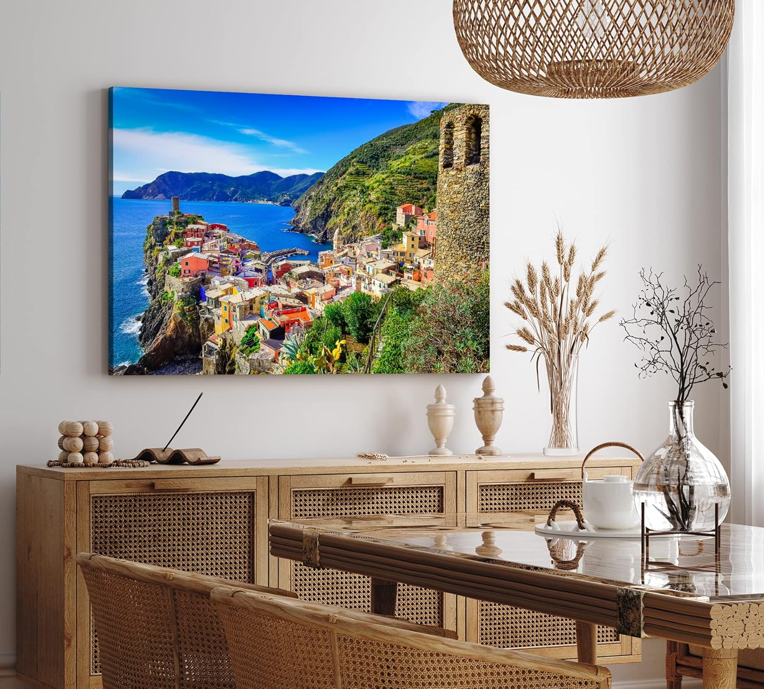 Paul Sinus Wandbild 120x80cm Vernazza Italien Küstendorf Meer Mittelmeer Sommer