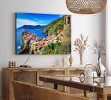 Paul Sinus Wandbild 120x80cm Vernazza Italien Küstendorf Meer Mittelmeer Sommer