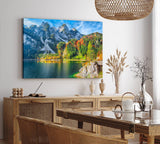 Paul Sinus Wandbild 120x80cm Österreich Dachsteingebirge Spiegelsee Alpen Alpensee