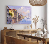Paul Sinus Wandbild 120x80cm Italien Venedig Gondel Boote Abstrakt Kunstvoll