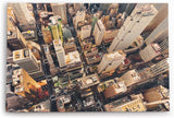Paul Sinus Wandbild 120x80cm New York aus der Vogelperspektive Wolkenkratzer Hochhäuser