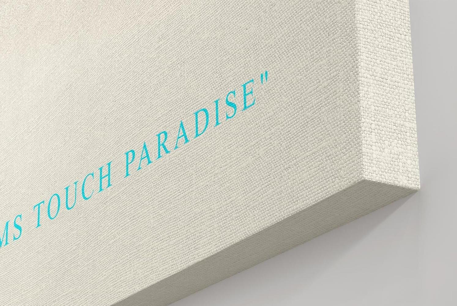 Paul Sinus Kunstdruck 40x60cm Maldives Palmenstrand mit türkisblauem Meer und weißem Sand unter strahlendem Himmel