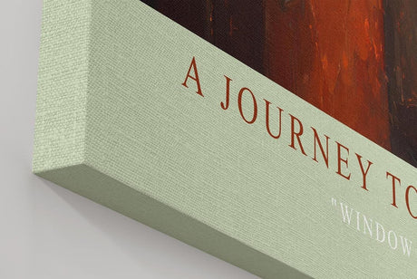 Paul Sinus Wandbild in 40x60cm A Journey to Love – Frau im Zug mit Blick auf den Eiffelturm, warmes Abendlicht, romantisches Paris-Motiv im Vintage-Stil
