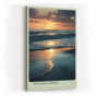 Paul Sinus Wandbild in 40x60cm Abendstimmung am Meer mit goldenen Sonnenstrahlen und dunklen Wolken