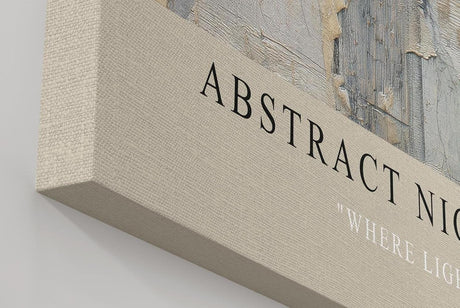 Paul Sinus Wandbild in 40x60cm Abstract Nightfall – Zeitgenössische abstrakte Kunst mit kontrastreicher Geometrie und strukturierten Flächen