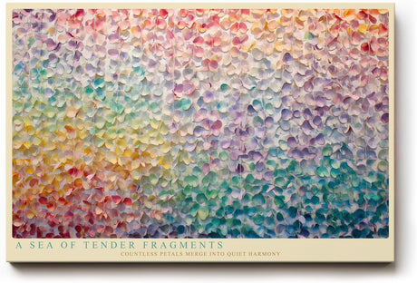 Paul Sinus Wandbild 120x80cm Abstrakte Blueten Pastell Farbkomposition moderne Kunst Wanddekoration florale Kunst Wohnzimmer Schlafzimmer