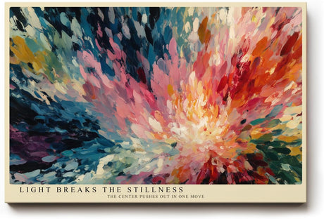 Paul Sinus Wandbild 120x80cm Abstrakte Farbexplosion Moderne Kunst in Bunt Dynamische Malerei für Wohnzimmer Büro Atelier