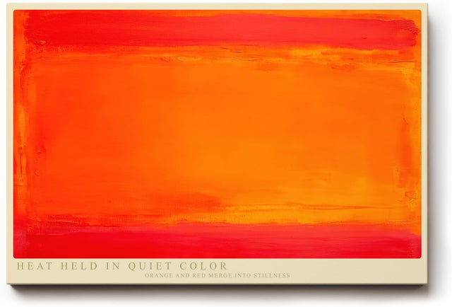 Paul Sinus Wandbild 120x80cm Abstrakte Farbkomposition in Orange und Rot moderne Minimal Art Kunst Wanddekoration