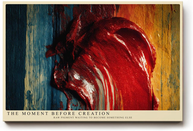 Paul Sinus Wandbild 120x80cm Abstrakte Farbstruktur Rot Moderne Kunst Malerei Ausdrucksstarkes Pigment Motiv mit intensiver Farbwirkung