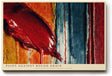 Paul Sinus Wandbild 120x80cm Abstrakte Farbtextur Rot Blau Moderne Strukturkunst fuer Wohnzimmer Büro und kreative Raeume