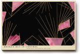 Paul Sinus Wandbild 120x80cm Abstrakte Geometrische Kunst Schwarz Pink Gold Linien Modernes Design Kunstdruck Poster Grosse Wanddekoration fuer Wohnzimmer Schlafzimmer Büro