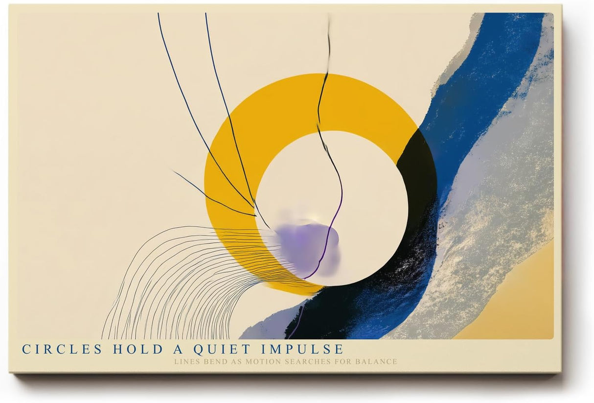 Paul Sinus Wandbild 120x80cm Abstrakte Kreiskomposition mit Linien moderne grafische Kunst