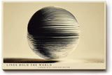 Paul Sinus Wandbild 120x80cm Abstrakte Kugel Geometrische Linien Kunst Minimalistisches Design Schwarz Beige Kunstdruck Poster Grosse Moderne Wanddekoration fuer Wohnzimmer Büro