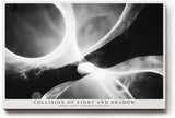 Paul Sinus Wandbild 120x80cm Abstrakte Licht Energie Kunst LeinWandbild 120x80cm Schwarz Weiss Moderne Wanddekoration