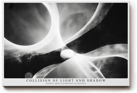Paul Sinus Wandbild 120x80cm Abstrakte Licht Energie Kunst LeinWandbild 120x80cm Schwarz Weiss Moderne Wanddekoration
