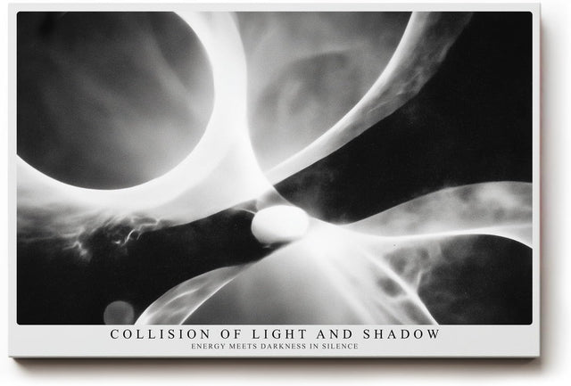 Paul Sinus Wandbild 120x80cm Abstrakte Licht Energie Kunst LeinWandbild 120x80cm Schwarz Weiss Moderne Wanddekoration