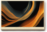 Paul Sinus Wandbild 120x80cm Abstrakte Lichtwellen in Gold und Schwarz moderne Designkunst