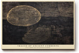 Paul Sinus Wandbild 120x80cm Abstrakte Linienformen in Gold auf dunklem Hintergrund Moderne Minimal Kunst