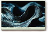 Paul Sinus Wandbild 120x80cm Abstrakte Metall Wellen in Dunkelblau moderne Struktur Kunst elegante Wanddekoration