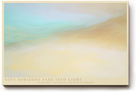 Paul Sinus Wandbild 120x80cm Abstrakte Pastell Landschaft mit sanften Farbverlaeufen moderne ruhige Kunst