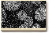 Paul Sinus Wandbild 120x80cm Abstrakte Punktkomposition Schwarz Weiss moderne grafische Kunst mit dynamischem Muster