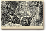 Paul Sinus Wandbild 120x80cm Abstrakte Schwarz Weiss Linienstruktur moderne grafische Kunst Wanddekoration