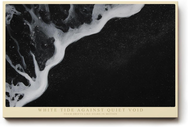 Paul Sinus Wandbild 120x80cm Abstrakte Schwarz Weiss Meeresstruktur moderne Minimal Art Natur Wanddekoration