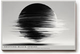 Paul Sinus Wandbild 120x80cm Abstrakte Schwarze Kugel Moderne Minimalistische Kunst Schwarz Weiss Linien Effekt Kunstdruck Poster Grosse Wanddekoration fuer Wohnzimmer Büro