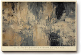 Paul Sinus Wandbild 120x80cm Abstrakte Strukturmalerei in Beige Grau und Schwarz Modernes Kunstbild fuer minimalistische Wohnräume