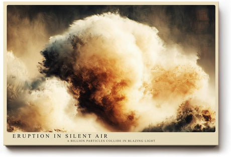 Paul Sinus Wandbild 120x80cm Abstrakte Wolken Explosion moderne Kunst Himmel Energie Wanddekoration Wohnzimmer Büro