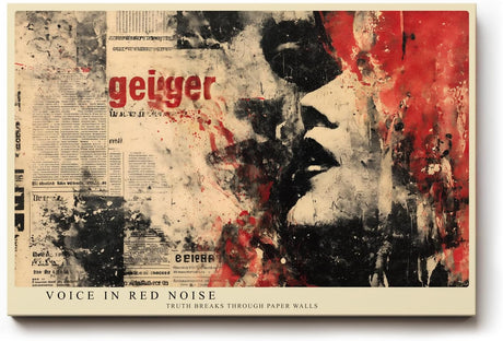 Paul Sinus Wandbild 120x80cm Abstrakte Zeitung Collage Portrait LeinWandbild 120x80cm Moderne Kunst Wanddekoration